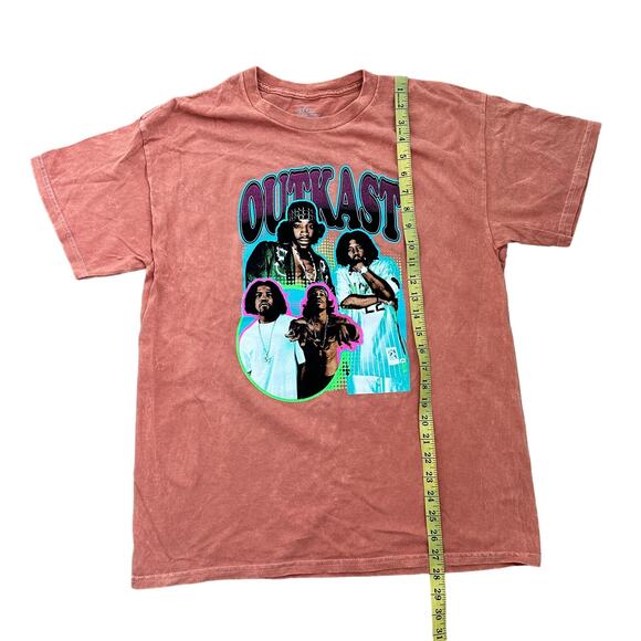 Outkast Graphic Print 90s Y2K Band Short Sleeve T-Shirt Orange Size Large - Picture 5 of 8